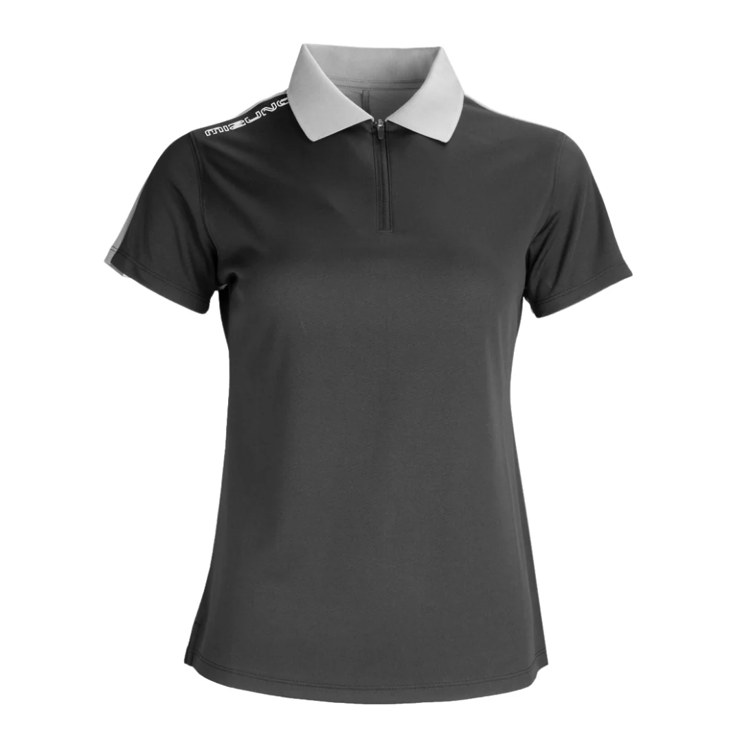 W DUAL COLOR ZIPPER POLO